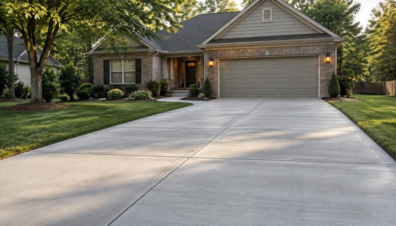 Concrete driveway