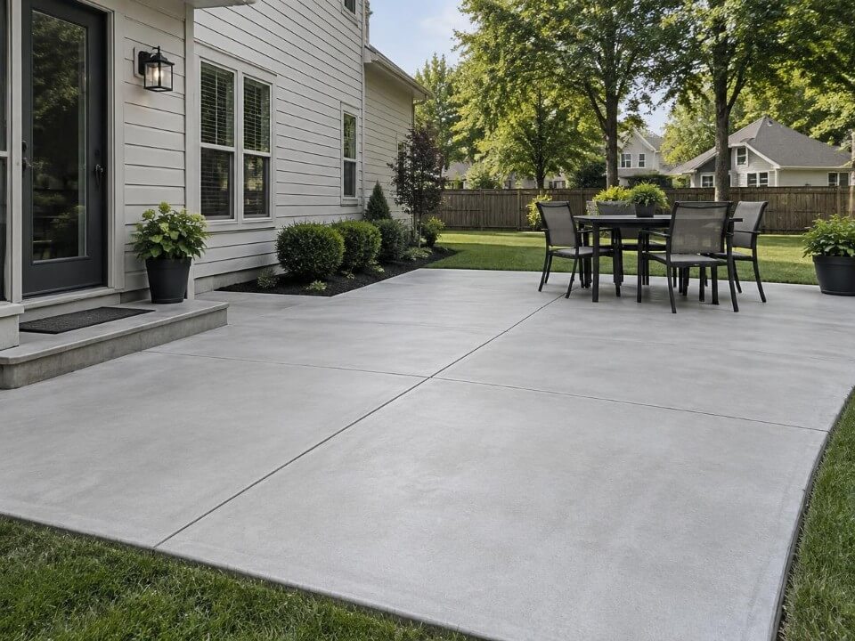 Concrete patio